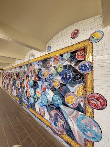 Lisa Dinhofer mosaic at the Times Square subway station