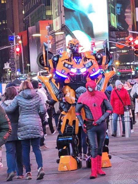 Spiderman and Transformer characters 