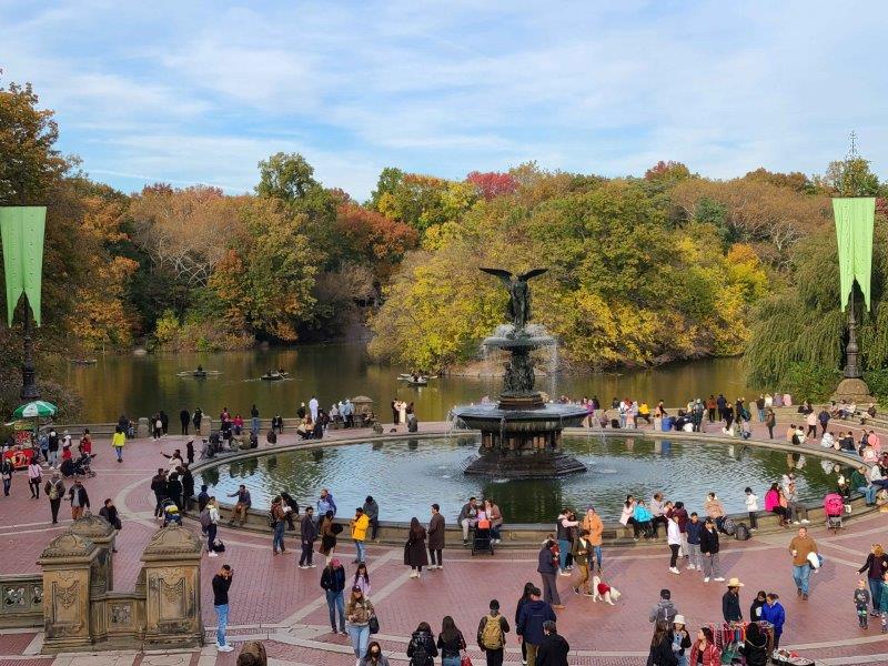 Bethesda Terrace in the fall