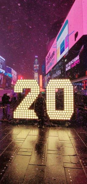 2020 New Year Numbers in Duffy Square before being placed above One Times Square