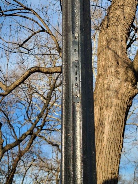 Vertical Location Code on Lamp Post  