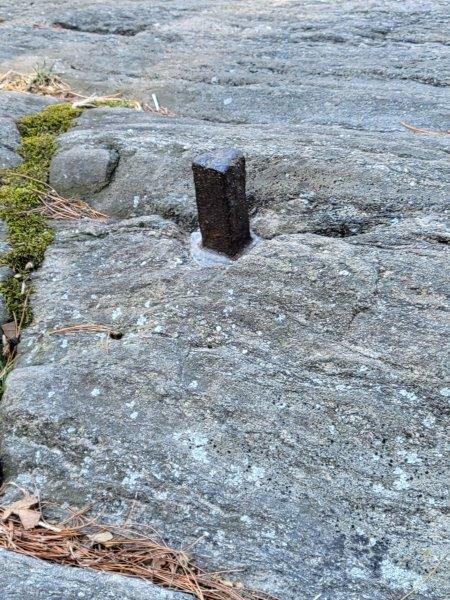 Original Survey Bolt in Central Park
