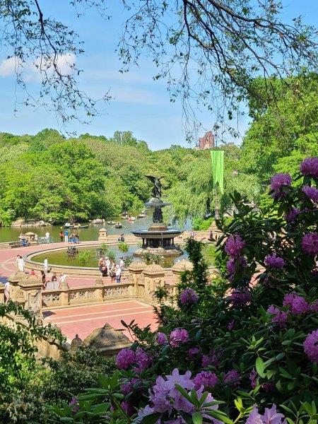 Bethesda Fountain in the spring