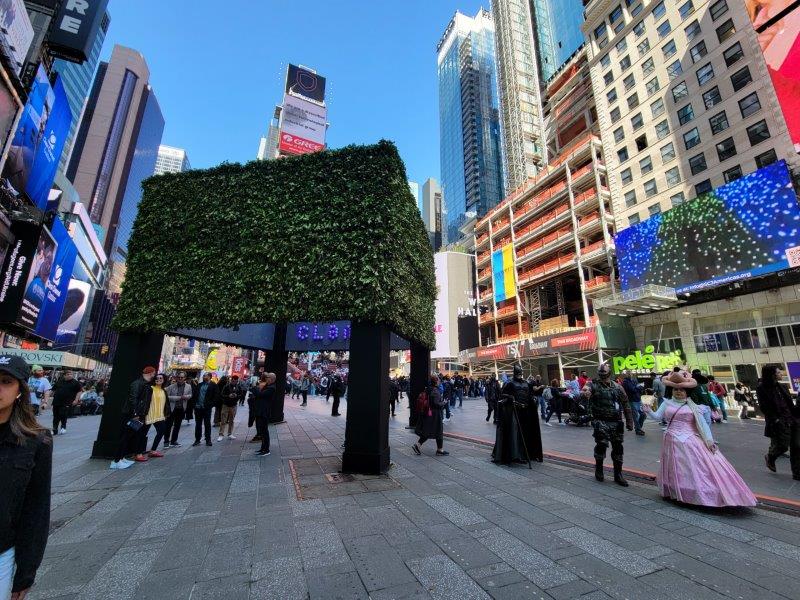 The Poem by  Raul Cordero exhibit in Times Square