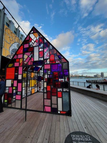 Tom Fruin Houses - Kolonihavehus by Tom Fruin at South Street Seaport 