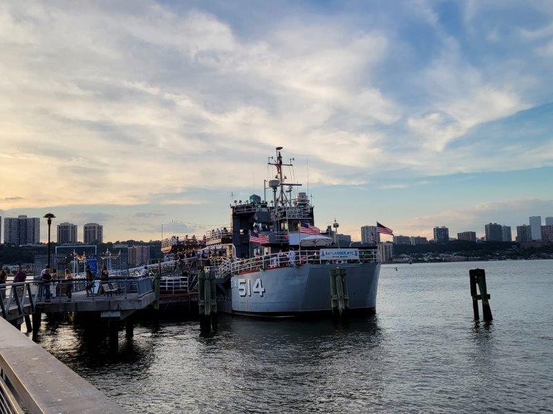 Baylander Steel Beach restaurant on a ship on the Hudson River in Harlem