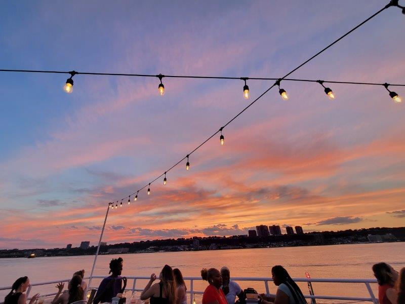 Sunset from the Harlem Floating restaurant