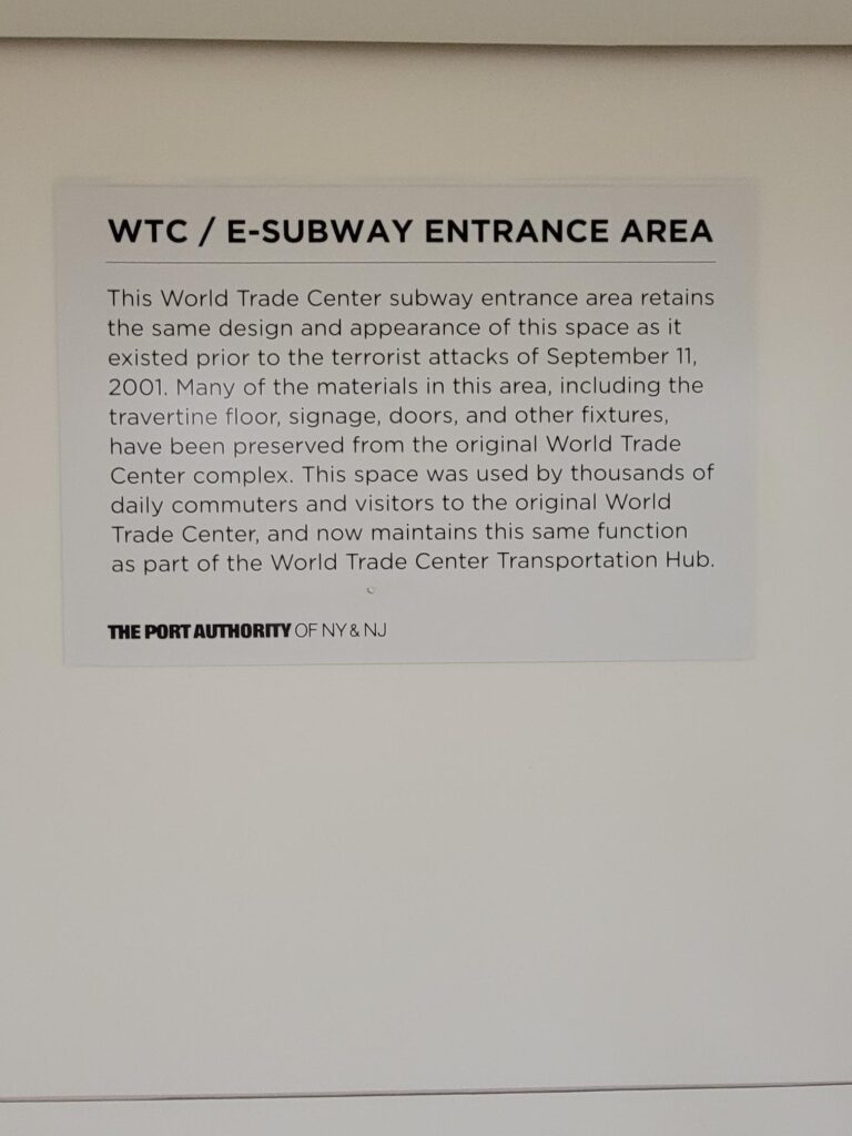 Original WTC Subway Entrance