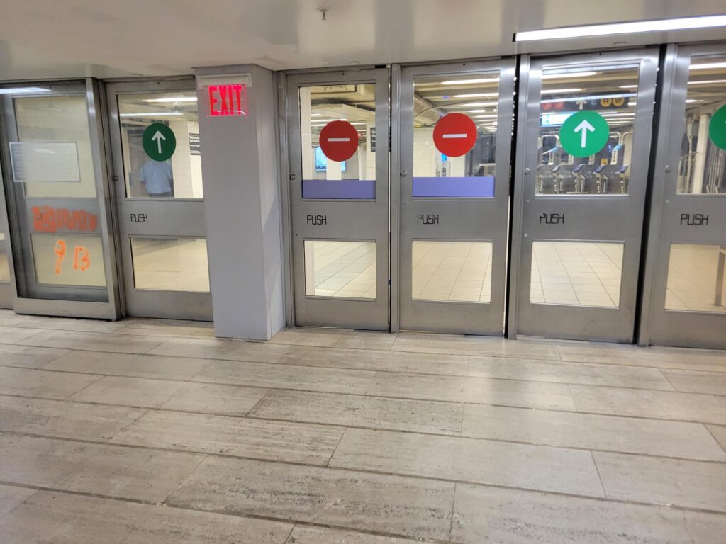 Original subway platform that has been preserved at One Freedom Tower