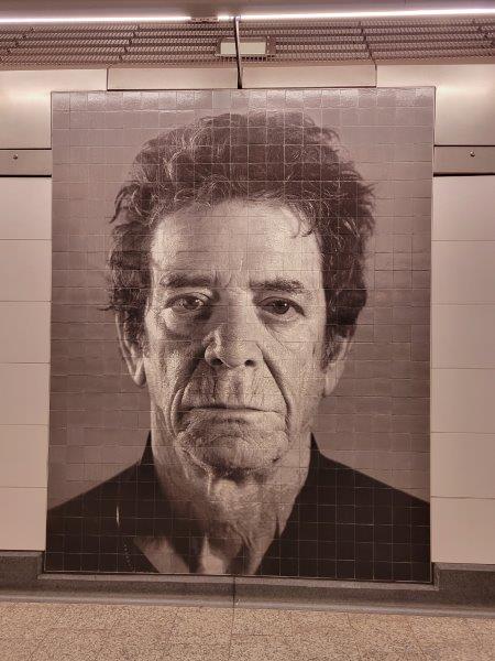 Lou Reed, hand-glazed porcelain and stoneware tile