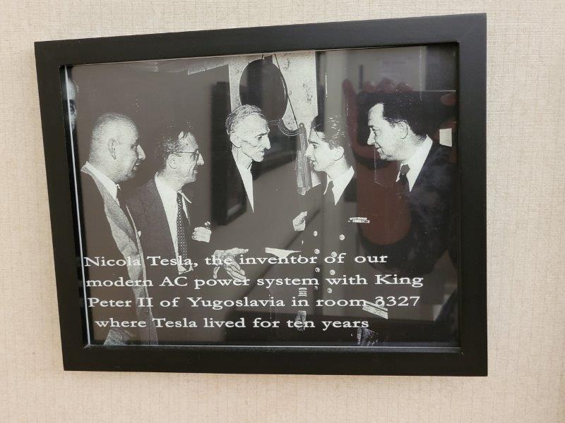 Photo of Nikola with King Peter II of Yugoslavia in room 3327