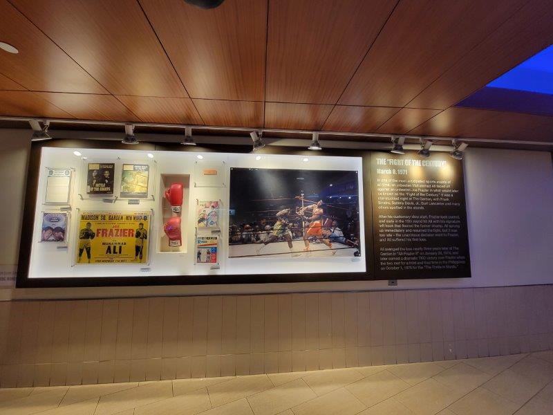 The Fight of the Century between Muhammad Ali and Joe Frazier display at Madison Square Garden in New York City