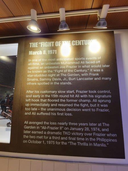 Description of the fight at the MSG exhibit 