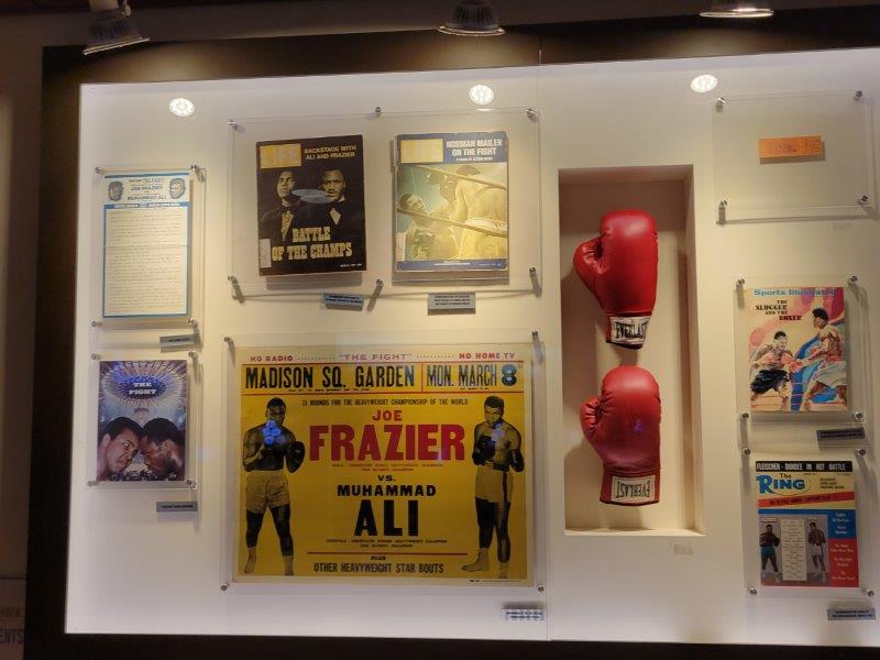 Close Up of the Muhammad Ali vs Joe Frazier Exhibit at MSG