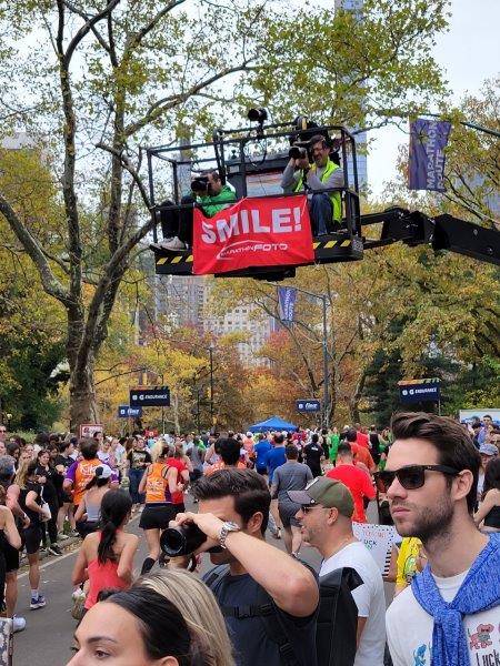 Photo op for marathon runners