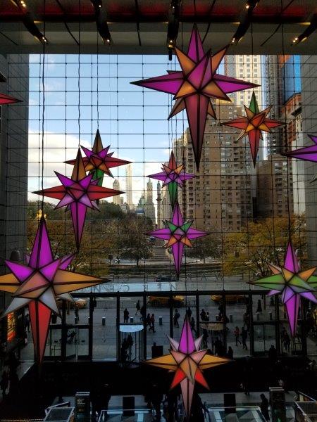 With a view of Columbus Circle