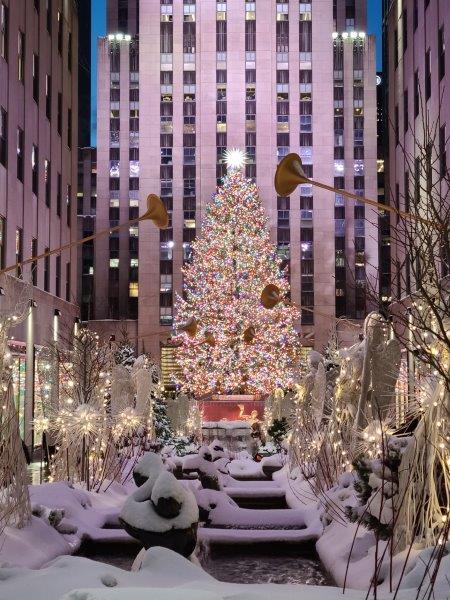 Rockefeller Center after a snowfall