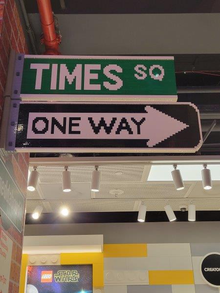 Lego Times Sq sign