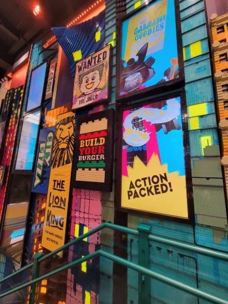 Broadway posters made of bricks