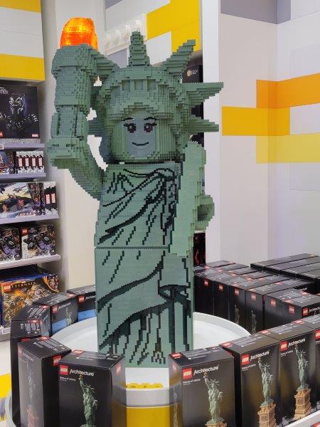 Statue of Liberty made of bricks