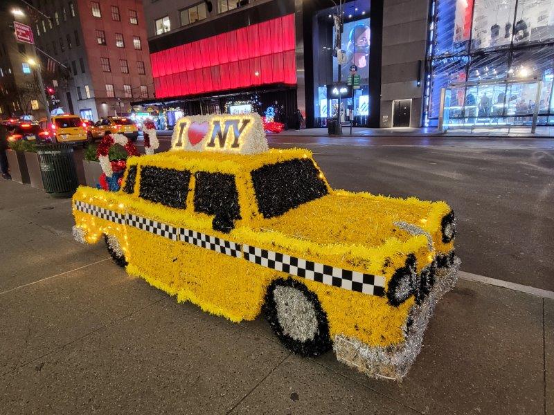 Taxi decoration on 5th Ave