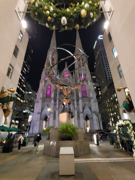 St Patrick's Cathedral with Atlas in the foreground