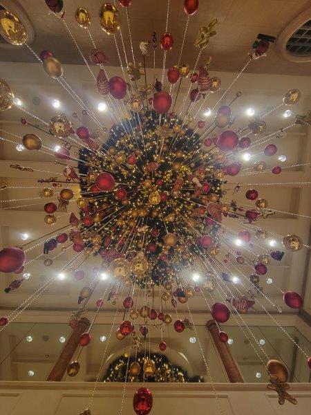 Red and gold chandelier
