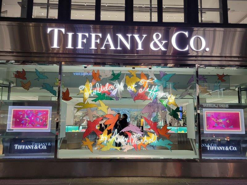 Tiffany display by Andy Warhol