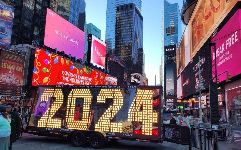 2024 Times Square Numerals