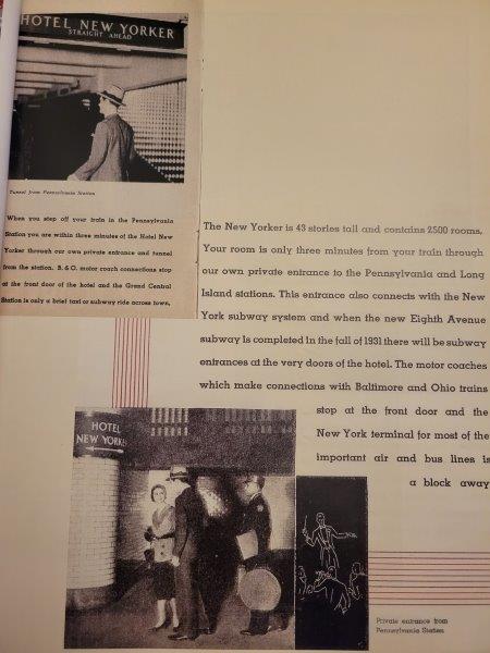 Page from book by Joe Kinney with a description of the tunnel and photos of it 