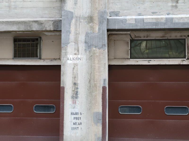 Balkans written on one of the pillars