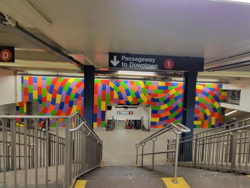 Art by Sol LeWitt at the Columbus Circle subway station