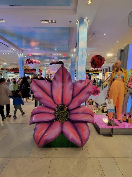 Giant flower bench