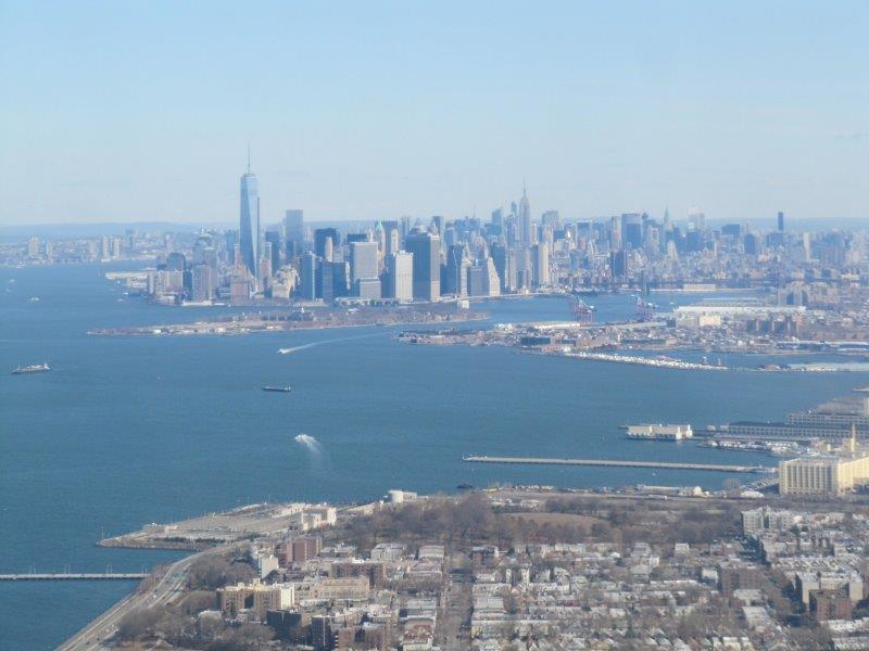 New York skyline as seen from the air