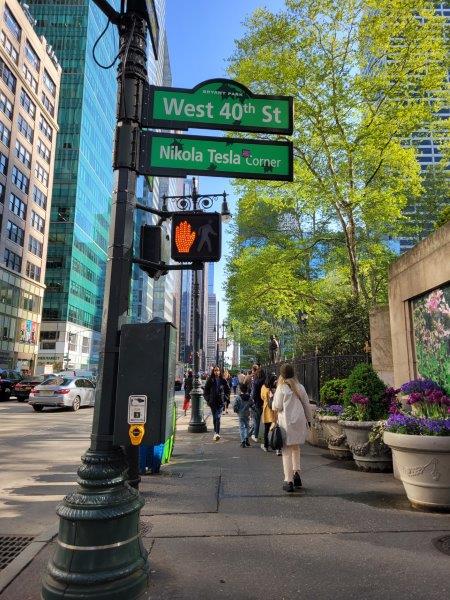 Nikola Tesla Corner in NYC