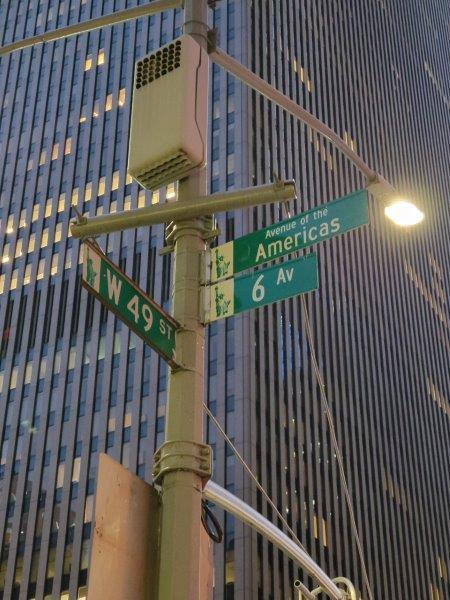 Sign for 6th Ave in New York