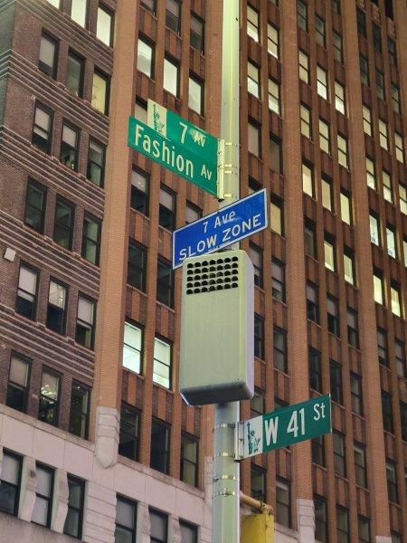 Sign for 7th Ave, also known as Fashion Avenue, in NYC 