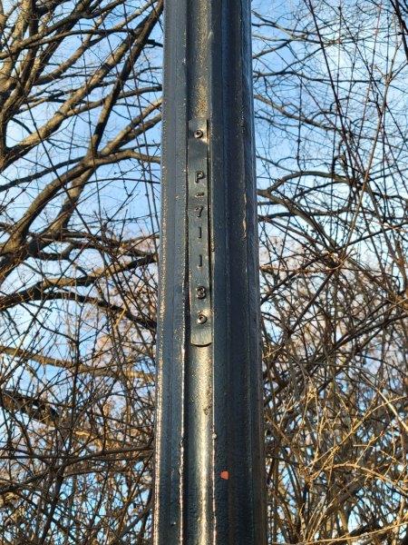 Central Park coordinates - lamp posts with location codes