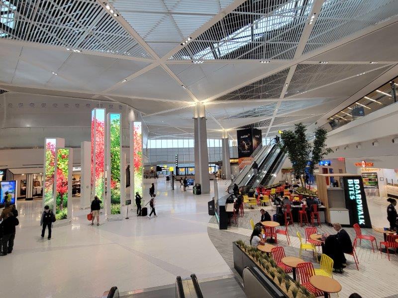 Renovated terminal at Newark Airport