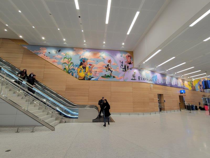 Choosing which NYC airport to fly in to - Art at the renovated Newark airport