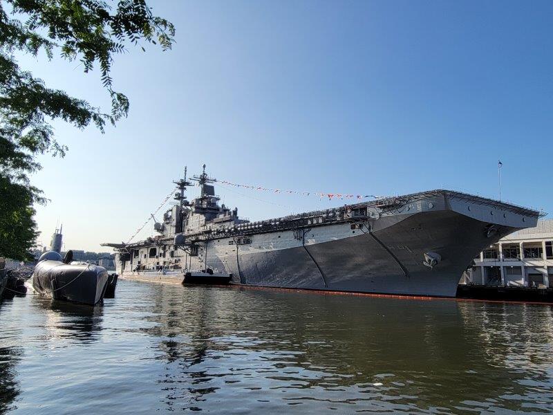 Ships on the Hudson River for Fleet Week