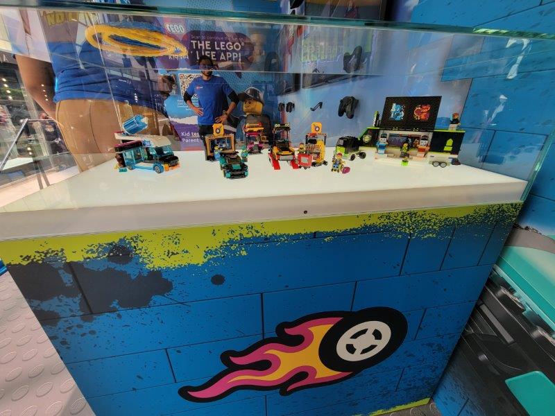 Lego City Characters display in the bus