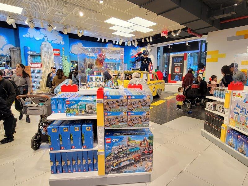 Lego City sets in the Fifth Avenue store