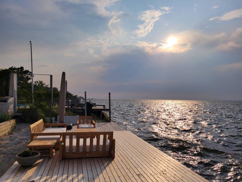 Fire Island deck on a vacation rental