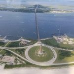 Robert Moses Causeway with the bridge leading to Fire Island