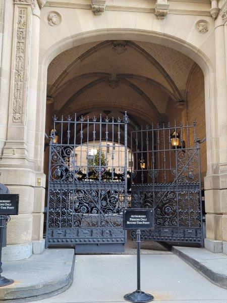 Entrance to the Dakota Building where John Lennon lived on the Upper West Side