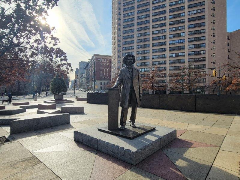 Fredrick Douglass Circle Plaza at 110th St and Central Park West