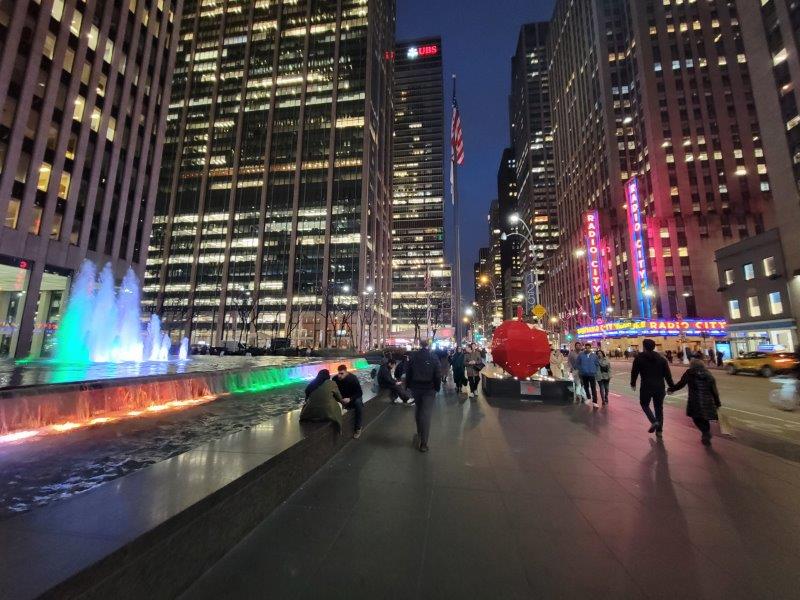 Sixth Avenue in Midtown West with a view of Radio City Music Hall