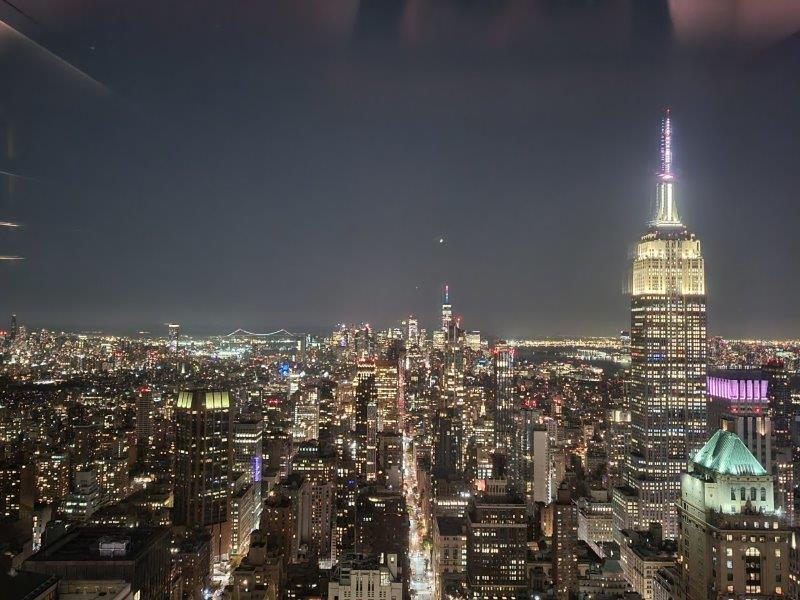 View of Manhattan by night