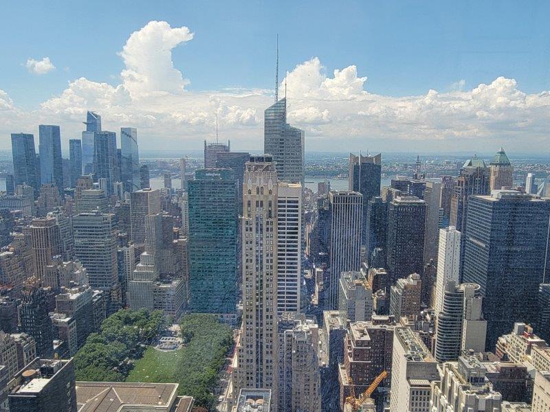 Is Manhattan a City? Aerial view of Midtown Manhattan